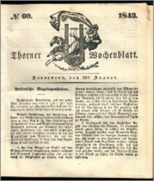 Thorner Wochenblatt 1843, No. 60 + Beilage, Thorner wöchentliche Beitung