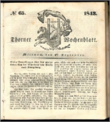 Thorner Wochenblatt 1843, No. 65 + Beilage