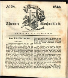 Thorner Wochenblatt 1843, No. 78 + Beilage, Thorner wöchentliche Beitung