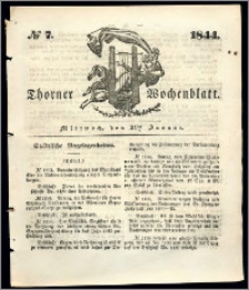 Thorner Wochenblatt 1844, No. 7 + Beilage