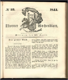 Thorner Wochenblatt 1844, No. 33 + Beilage