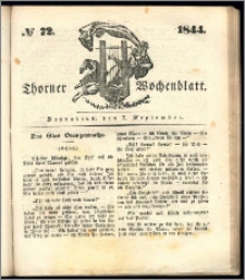 Thorner Wochenblatt 1844, No. 72 + Beilage, Thorner wöchentliche Beitung