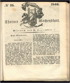 Thorner Wochenblatt 1844, No. 75 + Beilage