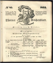 Thorner Wochenblatt 1844, No. 85 + Beilage