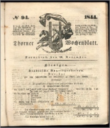 Thorner Wochenblatt 1844, No. 94 + Beilage, Thorner wöchentliche Beitung