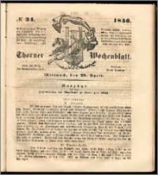 Thorner Wochenblatt 1846, No. 34 + Beilage