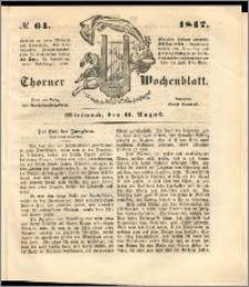 Thorner Wochenblatt 1847, No. 64 + Beilage