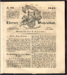 Thorner Wochenblatt 1847, No. 72 + Beilage