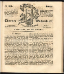 Thorner Wochenblatt 1847, No. 85 + Beilage