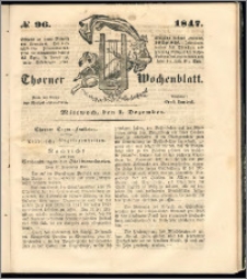 Thorner Wochenblatt 1847, No. 96 + Beilage