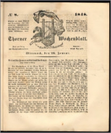 Thorner Wochenblatt 1848, No. 8 + Beilage