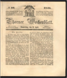 Thorner Wochenblatt 1848, No. 32 + Beilage