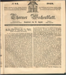 Thorner Wochenblatt 1848, No. 84 + Beilage