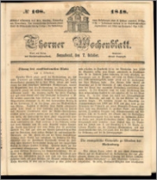 Thorner Wochenblatt 1848, No. 108 + Beilage