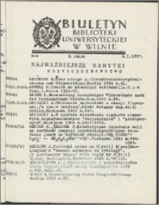 Biuletyn Biblioteki Uniwersyteckiej w Wilnie 1936/1937 nr 4