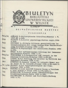 Biuletyn Biblioteki Uniwersyteckiej w Wilnie 1936/1937 nr 5