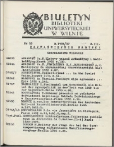 Biuletyn Biblioteki Uniwersyteckiej w Wilnie 1936/1937 nr 10