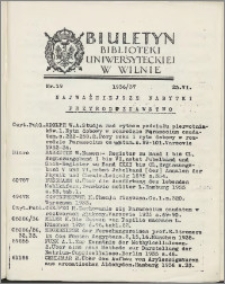 Biuletyn Biblioteki Uniwersyteckiej w Wilnie 1936/1937 nr 19