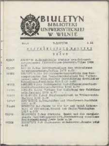 Biuletyn Biblioteki Uniwersyteckiej w Wilnie 1937/1938 nr 4