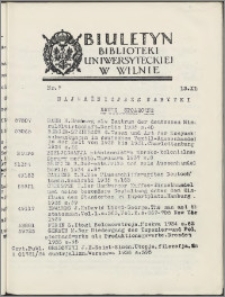 Biuletyn Biblioteki Uniwersyteckiej w Wilnie 1937/1938 nr 7