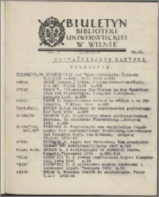 Biuletyn Biblioteki Uniwersyteckiej w Wilnie 1938/1939 nr 3