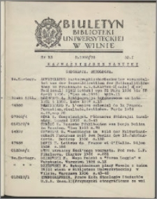 Biuletyn Biblioteki Uniwersyteckiej w Wilnie 1938/1939 nr 12