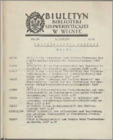 Biuletyn Biblioteki Uniwersyteckiej w Wilnie 1938/1939 nr 24