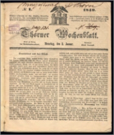 Thorner Wochenblatt 1849, No. 1