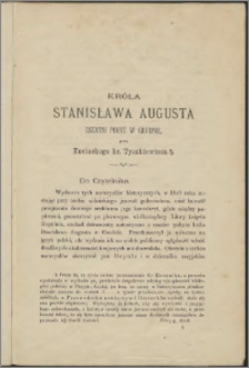 Króla Stanisława Augusta ostatni pobyt w Grodnie