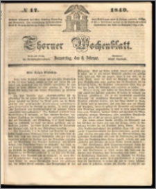 Thorner Wochenblatt 1849, No. 17 + Beilage