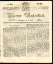 Thorner Wochenblatt 1849, No. 49 + Beilage