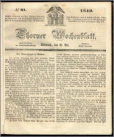Thorner Wochenblatt 1849, No. 61 + Beilage