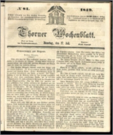 Thorner Wochenblatt 1849, No. 81