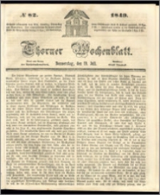 Thorner Wochenblatt 1849, No. 82