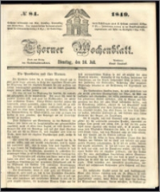 Thorner Wochenblatt 1849, No. 84