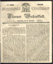 Thorner Wochenblatt 1849, No. 106