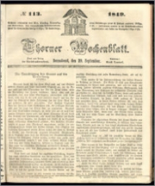 Thorner Wochenblatt 1849, No. 113