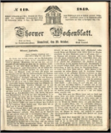 Thorner Wochenblatt 1849, No. 119 + Beilage