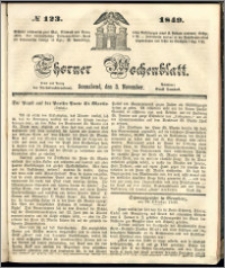 Thorner Wochenblatt 1849, No. 123 + Beilage