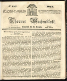 Thorner Wochenblatt 1849, No. 125 + Beilage