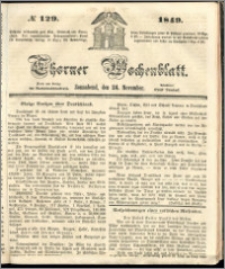 Thorner Wochenblatt 1849, No. 129 + Beilage