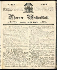 Thorner Wochenblatt 1849, No. 140 + Beilage
