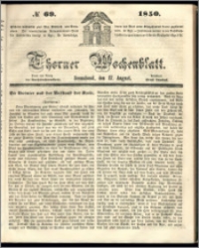 Thorner Wochenblatt 1850, No. 69 + Beilage