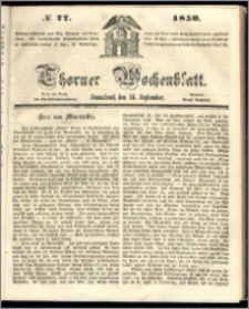 Thorner Wochenblatt 1850, No. 77