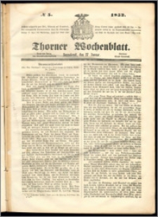 Thorner Wochenblatt 1852, No. 5