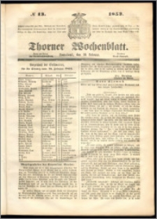 Thorner Wochenblatt 1852, No. 13