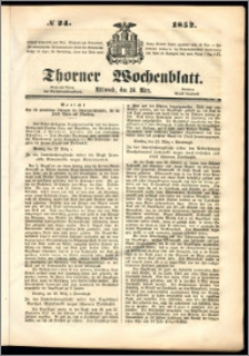 Thorner Wochenblatt 1852, No. 24