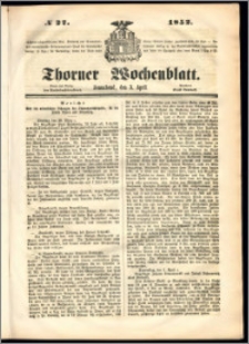 Thorner Wochenblatt 1852, No. 27