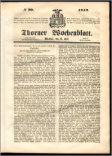 Thorner Wochenblatt 1852, No. 30