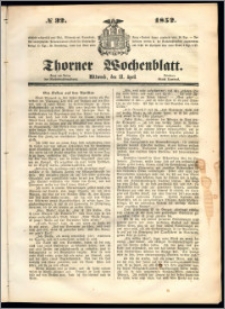 Thorner Wochenblatt 1852, No. 32